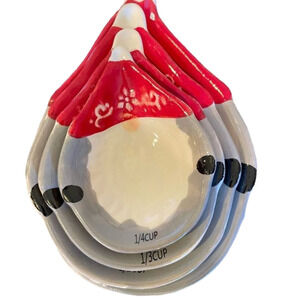 Holiday Santa Gnome Nesting Measuring Bowls.